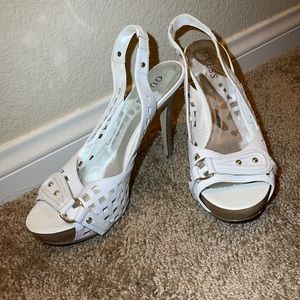 Guess. White sandals. Size 9.5.
